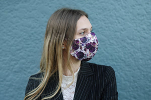 Purple Boho Floral Face Mask - Maskwalla